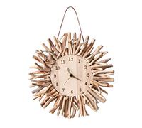 JZFOACHR Famille en Bois Massif modélisation créative Design Mural Horloge Salon Moderne Art déco Rustique Horloge Murale Nordique Cadrage