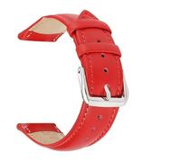 JZFOACHR Hommes WomenLeather Watch Band Band 16 mm 18 mm 20 mm 22 mm Band de montre Bouteaux Blue Green Rose Blanc Stracts