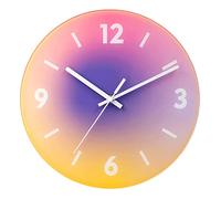 JZFOACHR Horloge Murale de Mode Colorful Moderne Light Luxury Clock pour Le Salon décor de Salon Horloges murales Non cochées de Batterie pour Le Bureau (H 30,5 cm / 12 Pouces)