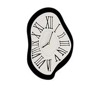JZFOACHR Horloge Murale Moderne Non coiffée Roman Numberal Wall Clock Battery Fonctionne Irrégul Geometric Wall Clock Black Numbers for Office (irrégulier)