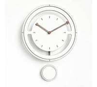 JZFOACHR Horloge Murale Swing Battered Mur Clock Nordic Decoration Horloge Murale silencieuse Non tic-tac avec Pendule Modern Decorations for Office (Pink 36x48cm / 15x19in)