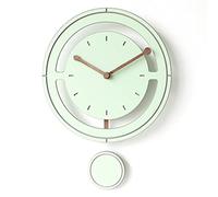JZFOACHR Horloge Murale Swing Battered Mur Clock Nordic Decoration Horloge Murale silencieuse Non tic-tac avec Pendule Modern Decorations for Office (Pink 36x48cm / 15x19in)