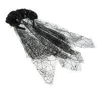 JZFOACHR Jour de The Dead Veil Veil Floral Band Band Halloween Bandeau Jour du Bandon Dead Rose Fleur Couronne Veille de sorcière Bandeau Masquerade Accessoires Gothic Veil Black Gothic Veil