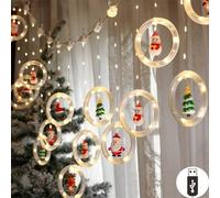 JZFOACHR Lumières de fenêtre de Noël, LED de Noël Lumières à Cordes Nouvelles