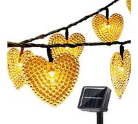 JZFOACHR Lumières de Jardin de fées solaires, 50ed Solar Coreed Heart en Forme de Fesses lumières de Jardin pour la fête de Mariage Patio de la Maison décorations d'arbres de Noël