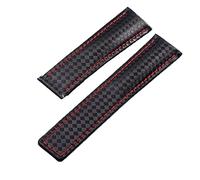 JZFOACHR Modèle en fibre de carbone STRAPE DE CUIR VÉLICATION 20 mm 22m pour tag Heuer Monaco Series Watch Band Wrists Montre Bande Bracelet en cuir