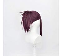 JZFOACHR Perruque Cosplay LOL Jeu Perruque Cosplay KDA Pop/Star Akali Perruques Cosplay Femmes Longue Ligne Droite Violet Rouge Perruque LOL KDA Akali Kpop Peau Cheveux KDA Akali Perruque