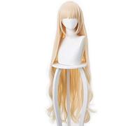 JZFOACHR Perruque de Cosplay The Ark Nightingale of Tomorrow Mixte Jaune, Cheveux Longs ondulés et bouclés, Perruque de Jeu de Cosplay Jaune