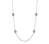 JZFOACHR Personnalité Evil Eye Pendant Collier 925 Siltling Silver Long Chain Crystal Colliers turcs Femmes Filles Luck Bijoux