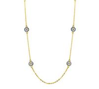 JZFOACHR Personnalité Evil Eye Pendant Collier 925 Siltling Silver Long Chain Crystal Colliers turcs Femmes Filles Luck Bijoux