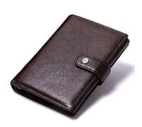 JZFOACHR Petit Portefeuille en Cuir Portefeuille en Cuir Authentique Men Men Hasp Purse avec Pocard Pocket et Porte-Carte, Bagages (Noir)