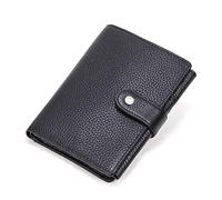 JZFOACHR Petit Portefeuille en Cuir Portefeuille en Cuir Authentique Men Men Hasp Purse avec Pocard Pocket et Porte-Carte, Bagages (Noir)