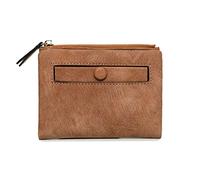 JZFOACHR Petites Femmes Portefeuilles en Cuir PU Fashion coréen Multifonctionnel givré féminine Courte de Monnaie rétro Porte-Carte d'embrayage, Bagages (e)