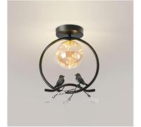 JZFOACHR Plafonnier Nordique créatif en métal et Verre, Lampe LED Moderne et Minimaliste, luminaire encastré du Milieu du siècle, Chaner Noir pour Salon, Salle à Manger, Villa, Chambre à Coucher