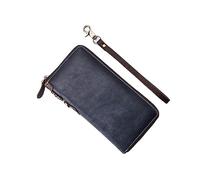 JZFOACHR Portefeuille, 1 pièce Portefeuille Vintage pour Hommes à Fermeture à glissière Longue Fermeture de Grande capacité Portefeuille pour Hommes (Un 20 * 10 * 2cm)