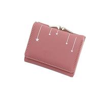 JZFOACHR Portefeuille Court coloré Petit Portefeuille coollars à Grande capacité Sac de Monnaie Nouvelle Version coréenne de la Femme Portefeuille (Couleur: Rose)