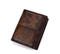 JZFOACHR Portefeuille Courte du Portefeuille pour Hommes de Portefeuille pour Hommes à zétre Verticale Verticale Small SMET Portefeuille rétro (Un
