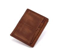 JZFOACHR Portefeuille Courte du Portefeuille pour Hommes de Portefeuille pour Hommes à zétre Verticale Verticale Small SMET Portefeuille rétro (Un