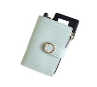JZFOACHR Portefeuille, Embrayage d'embrayage à Bourse Femelle Clip en Argent Small Sac à Main en Cuir à glissière Sac à Cartes pour Femmes (F 10 cm)
