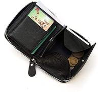 JZFOACHR Portefeuille en Cuir à Grain supérieur Ultra Grande capacité Vintage Coins Pocket Zipper Herme Style Carte Unisexe