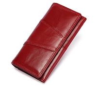 JZFOACHR Portefeuille, Portefeuille de Femmes Longues Portefeuilles Femelles à Fermeture éclair à Grande capacité du Sac de téléphone Portable de téléphone (Un 18 * 9,5 * 3cm)