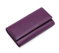 JZFOACHR Portefeuille, Portefeuille en Cuir pour Femmes superposez Le Long boîtier de Carte de Portefeuille pour Femmes (B 18,5 * 10,5 * 4cm)