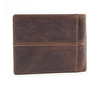 JZFOACHR Portefeuille pour Hommes , Men Huile en Cuir Cire Porte-Carte Portefeuille Vintage , Brown-One Taille