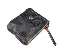 JZFOACHR Portefeuilles, 1 Morceau de Portefeuille Vintage lavé à la Main PEINTÉ ONDIAL Coin Prise SOPELLE Portefeuille Zipper (C 8 * 1 * 11cm)
