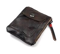 JZFOACHR Portefeuilles, 1 Morceau de Portefeuille Vintage lavé à la Main PEINTÉ ONDIAL Coin Prise SOPELLE Portefeuille Zipper (C 8 * 1 * 11cm)
