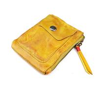 JZFOACHR Portefeuilles, 1 Morceau de Portefeuille Vintage lavé à la Main PEINTÉ ONDIAL Coin Prise SOPELLE Portefeuille Zipper (C 8 * 1 * 11cm)