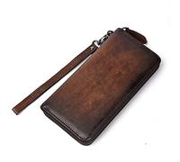 JZFOACHR Portefeuilles, Business Retro Men's's's Wallet Roubbed Color Multi-Carte Sac d'embrayage Men de Portefeuille (Un 19 * 9 * 2cm)