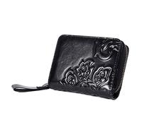 JZFOACHR Portefeuilles de Femmes Fashion Vérite du Support de Cartes à glissière en Cuir véritable Portefeuille, Bagages (e)