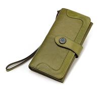 JZFOACHR Portefeuilles, Femmes Bureau Dame Long Bourse pochet Zipper Business Wallet Sac Carte de Carte Grand Portefeuille (Un 18 * 9,5 * 3cm)
