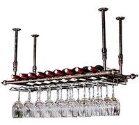 JZFOACHR Racks à vin, Amateurs de vin/Style Simple Fer Barts de décoration de Plafond à vin Suspendu, Restaurants, Cuisines/Porte-vin Suspendu/étagère à vin Flottante/vin Mural B (23,6 * 11,8 Pouces)
