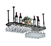 JZFOACHR Rasse-vin Plafond Rack de vin Suspendu Porte-vin Verre Vintage Vintage Vinon Bouteille Rustique Mur Mur Mot à vin Porte-Pied Storage/Blanc / 80 x 35 cm