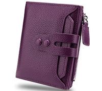 JZFOACHR RFID féminin Bloquant Petit Portefeuille en Cuir Compact Mini Sac à Main avec fenêtre d'identification, Ada Brown, Taille Unique