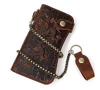 JZFOACHR Sac d'embrayage Anti-vol Long Wallet Men de Grande capacité Sac de téléphone Mobile de Portefeuille Multi-Cartes (Couleur: D, Taille: 19 * 2,5 * 10cm) (Un 19 * 2,5 * 10cm)