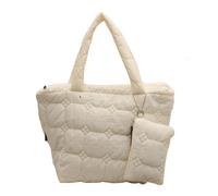 JZFOACHR Sac fourre-tout matelassé pour les femmes rembourrées à banc de pochette de bouffée légère padding en nylon sac à main avec portefeuille