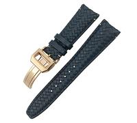 JZFOACHR Sangle de chute de vache pour IWC Portuyser Pilot IW394005 IW3777 Blue Soft Watch Band 20 mm 22 mm 22 mm Tiveau de montre en cuir authentique