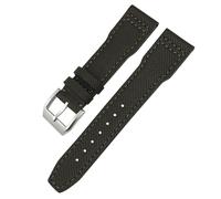 JZFOACHR Sangle de montre à feuilles de vache en nylon haute densité 20 mm 21 mm en cuir authentique en cuir verte Blue Watch Band Remplacer pour les accessoires de série