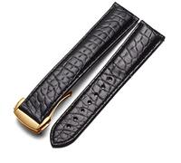 JZFOACHR Sangle de montre en cuir crocodile Style pour hommes et femmes pour Seahorse Deville 18 mm 19mm 20 mm Band de montre original