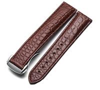JZFOACHR Sangle de montre en cuir crocodile Style pour hommes et femmes pour Seahorse Deville 18 mm 19mm 20 mm Band de montre original