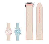 JZFOACHR Silicone en caoutchouc Curbe Watchs Band New Watchbands Bandle de montre 20 mm pour Omega x Swatch Joint Moonswatch Celestial Sports