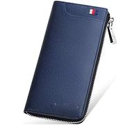 JZFOACHR Small Men's Credit Card Carte, étui de Carte en Cuir, Portefeuille Long Multifonctionnel de Grande capacité, Bagages (Marron)