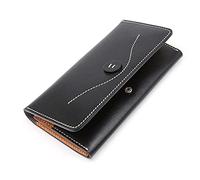 JZFOACHR Small Mince Portefeuille de Cartes de crédit en Cuir Mince Portefeuille Portefeuille pour Hommes, Portefeuilles (Noir)