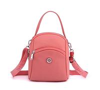 JZFOACHR Smaux sacs à bandoulière pour femmes sac à main le portefeuille de téléphone portable en nylon avec une fermeture à glissière de 3 couches à 3 couches