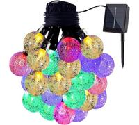 JZFOACHR Solar Outdoor String Lights 20ft 30 LED Crystal Ball étanché