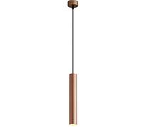 JZFOACHR Suspension LED rétro Marron 5 W - Lampe Suspendue Moderne en Forme de Cylindre en Aluminium pour Salle à Manger et Salon, plafonnier élégant à Longueur réglable, plafonnier intérieur