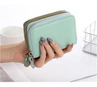 JZFOACHR Tenteurs de Cartes de Visite décontractés en Cuir Double Fermeture éclair pour Femmes Hommes Portefeuille Passeport Sac Case de Mode Unisexe, Bagages (A)