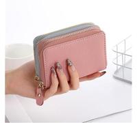 JZFOACHR Tenteurs de Cartes de Visite décontractés en Cuir Double Fermeture éclair pour Femmes Hommes Portefeuille Passeport Sac Case de Mode Unisexe, Bagages (A)